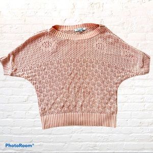 Forever 21 Open Knit Short Sleeved Sweater
